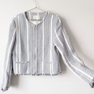 Adrienne Vittadini Blue and White Blazer